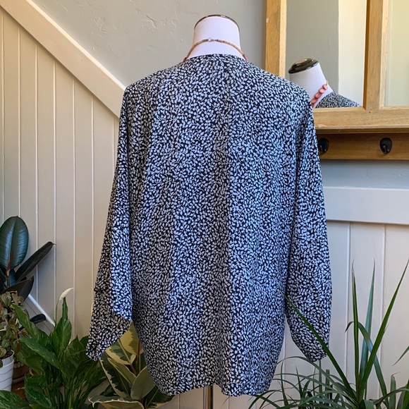 NWT Jigsaw Ditsy Leaf Silk Cape in Blossom Blue - Picture 5 of 15
